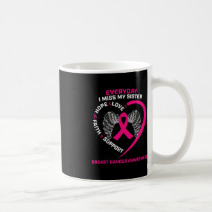 Caneca De Café Todos os dias sinto saudades do Cancer de mama ros