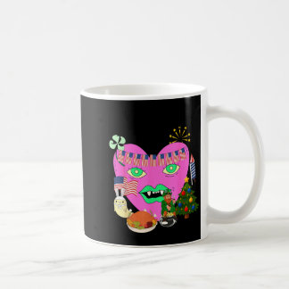 Caneca De Café Todos os Feriados em um Design de Feriado Estranho
