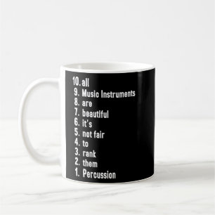 Caneca De Café Todos Os Instrumentos Musicais São Bons Percus De