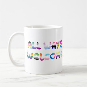 Caneca De Café Todos os modos de boas-vindas LGBTQIA+ inclusão de
