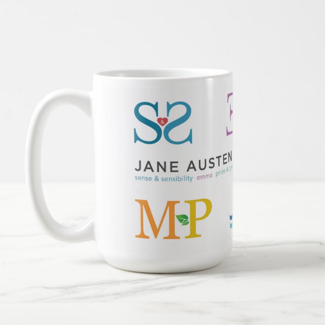 Caneca De Café Todos os seis romances são gravados Austen JASP (Esquerda)