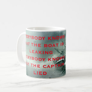 Caneca De Café Todos sabem que o barco está vazando Lyric 2