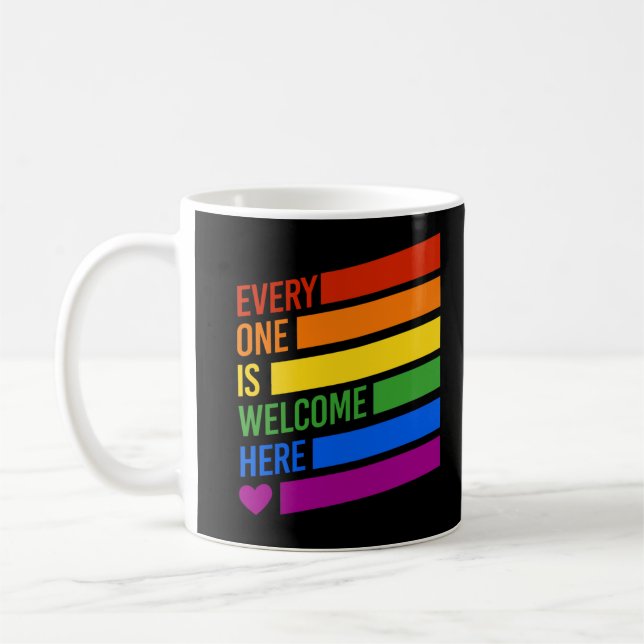 Caneca De Café Todos são Bem-vindos Aqui (Esquerda)