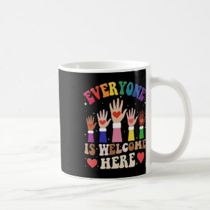 Caneca De Café Todos São Bem-Vindos Aqui No Estudo De Professores