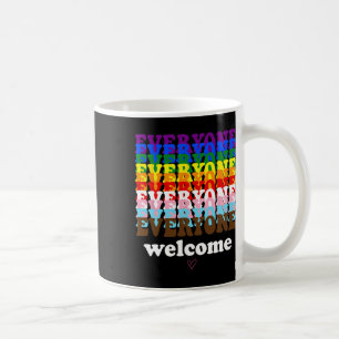 Caneca De Café Todos São Bem-Vindos Aqui, Orgulho Mês Lgbtq Rainb