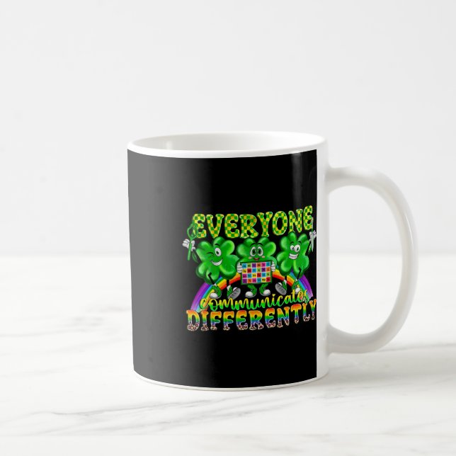 Caneca De Café Todos se Comunicam de Maneira Diferente Dia de Pat (Direita)