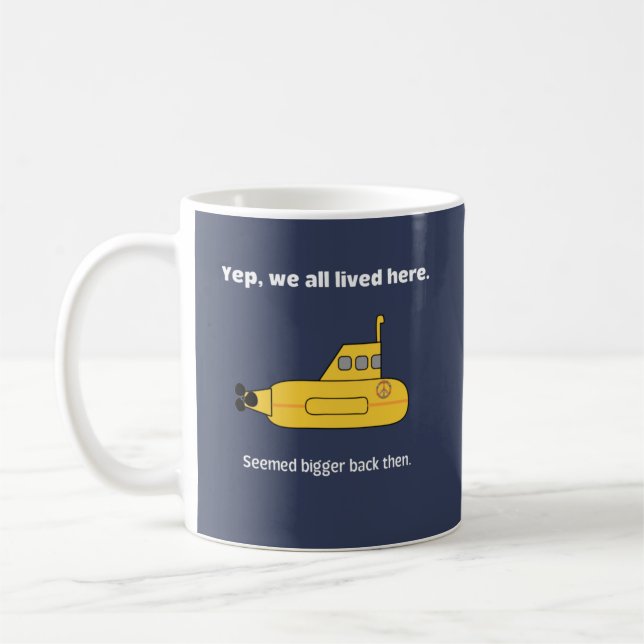 Caneca De Café Todos Vivemos Em Um Submarino Amarelo (Esquerda)