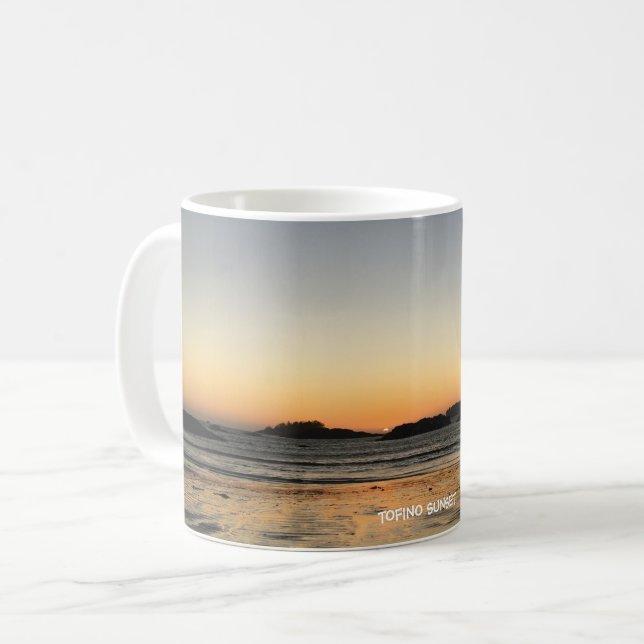 Caneca De Café Tofino, BC - Sol em outubro Coffee Mug (Frente Esquerda)