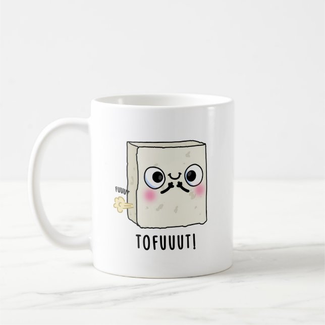Caneca De Café Tofuuo Engraçado Farto Tofu Pun (Esquerda)