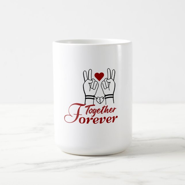 Caneca De Café “Together Forever – Romantic Valentine’s Day Coupl (Centro)