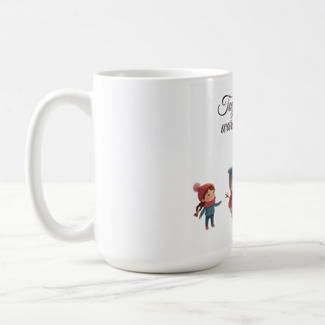 Caneca De Café Together Is the Warmest Place – Cozy Winter Family (Esquerda)