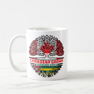 Caneca De Café Togo Togolês Canada Tree Roots Flag
