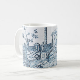 Caneca De Café Toile Azul Escuro