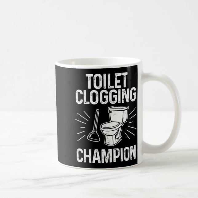 Caneca De Café Toilet Clogging Chamon Funny Graphic Toilet Cloggi (Direita)
