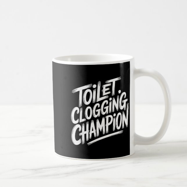 Caneca De Café Toilet Clogging Chamon Graphic Toilet Clogging Cha (Direita)