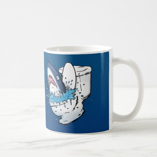 Caneca De Café Toilet Sharon Blue Cartoon (Direita)