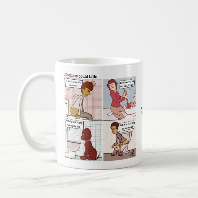 Caneca De Café Toilet Talk Coffee Mug (Esquerda)