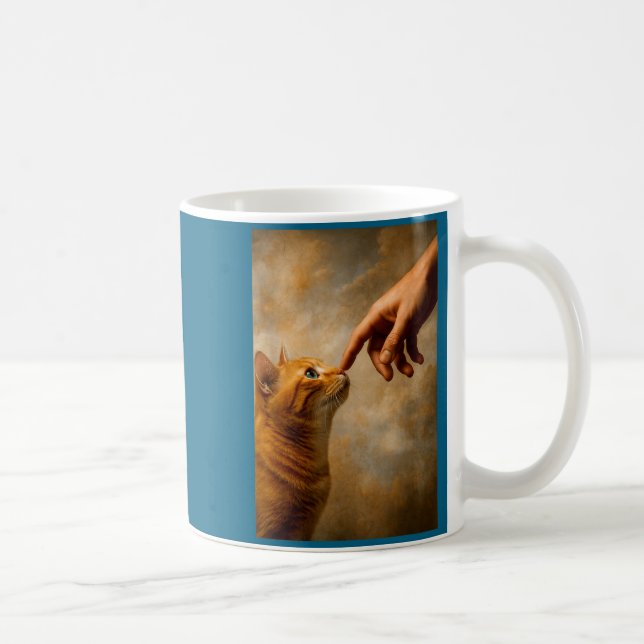 Caneca De Café Tokyo Cat In Straw Hat With Tea Cup Skytree City V (Direita)