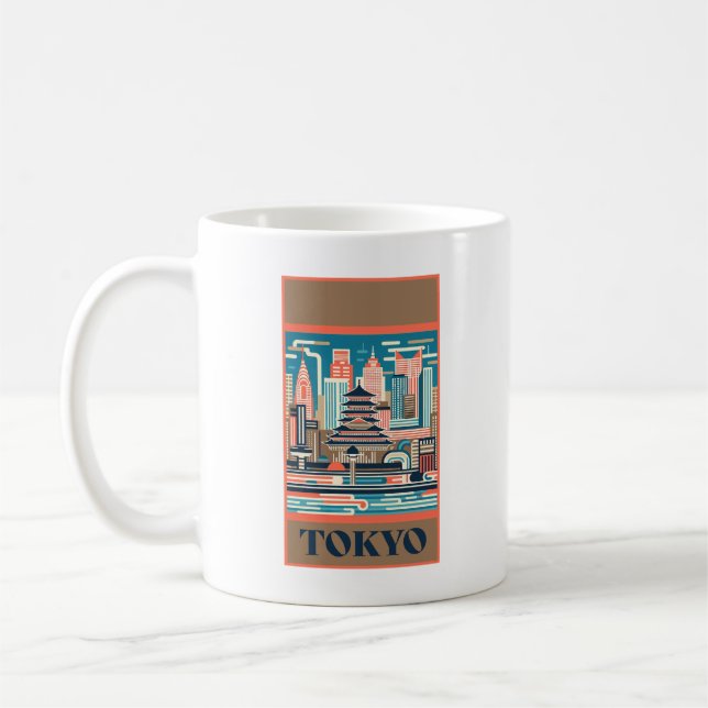 Caneca De Café Tokyo Japan Art Deco (Esquerda)