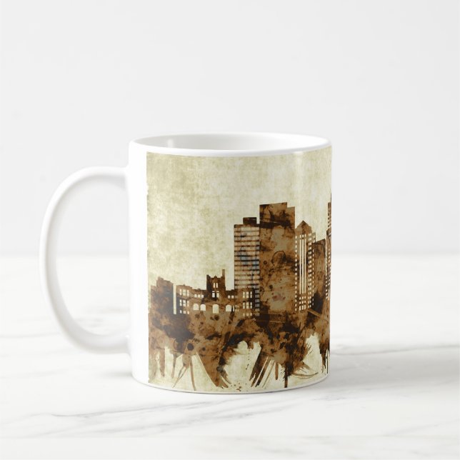 Caneca De Café Toledo Ohio Cityscape (Esquerda)