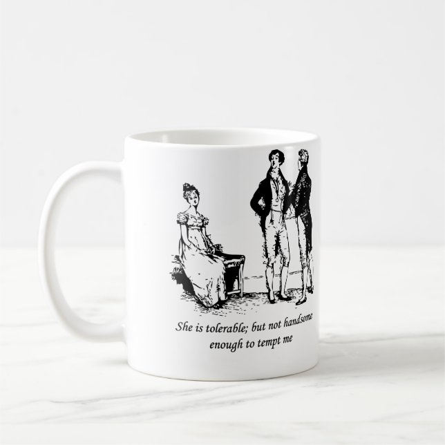 Caneca De Café Tolerable - Pride and Prejudice (Esquerda)