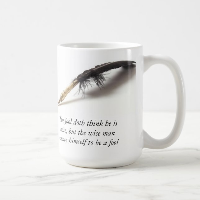 Caneca De Café Tolo sábio de Shakespeare | (Direita)