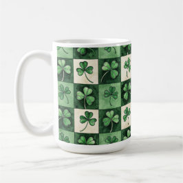 CANECA DE CAFÉ TOM DE VERDE TREVO CELTICO IRLANDÊS