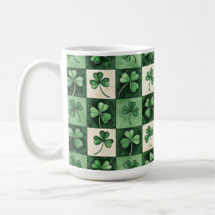 CANECA DE CAFÉ TOM DE VERDE TREVO CELTICO IRLANDÊS