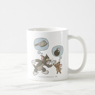 Caneca De Café Tom e Jerry Mau Pensamentos
