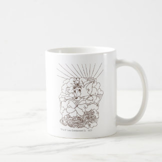 Caneca De Café Tom e Jerry Outline