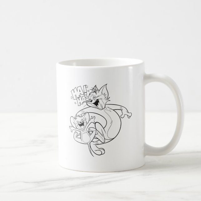 Caneca De Café Tom E Jerry | Tom E Jerry Rindo (Direita)