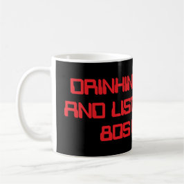 Caneca De Café Tomando Café e Ouvindo Música dos Anos 80