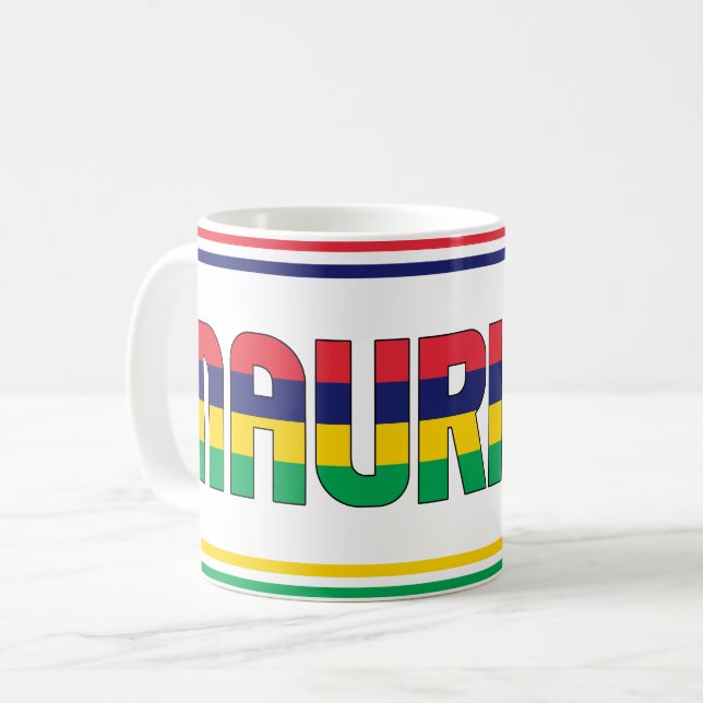 Caneca De Café Tomando com Café Patriótico de Maurícia (Frente Esquerda)