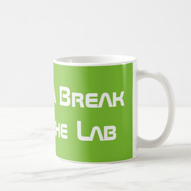 Caneca De Café Tomando uma ruptura do laboratório (Direita)