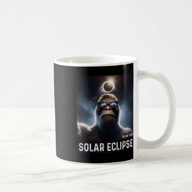 Caneca De Café Tomar Uma Selfie Com Óculos Eclipse Solar 2024 (Direita)