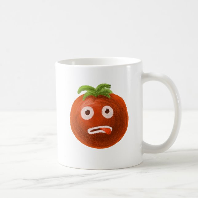 Caneca De Café Tomate engraçado dos desenhos animados (Direita)