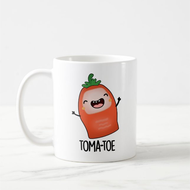 Caneca De Café Tomate Funny Tomato Pun (Esquerda)