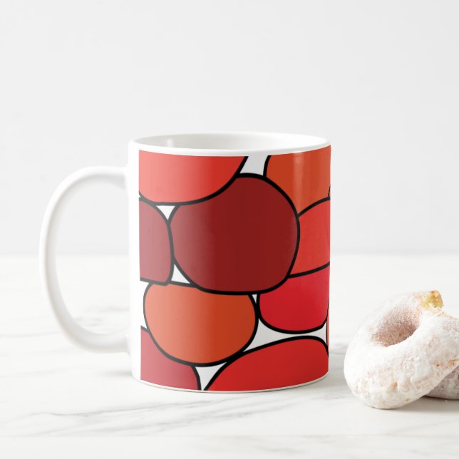 Caneca De Café Tomate Vermelho (Com Donut)