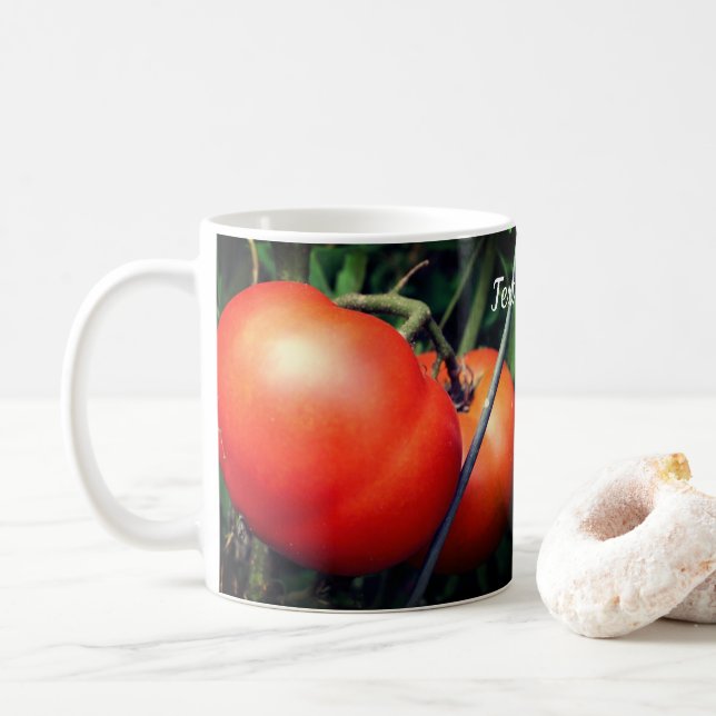 Caneca De Café Tomates Vermelhos Personalizados (Com Donut)