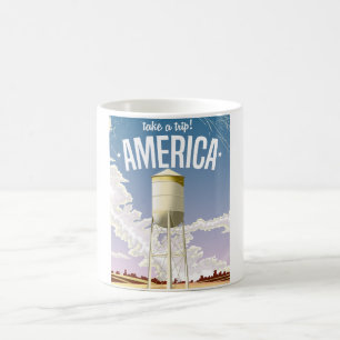 Caneca De Café Tome um poster de viagens da Trip Retro America.
