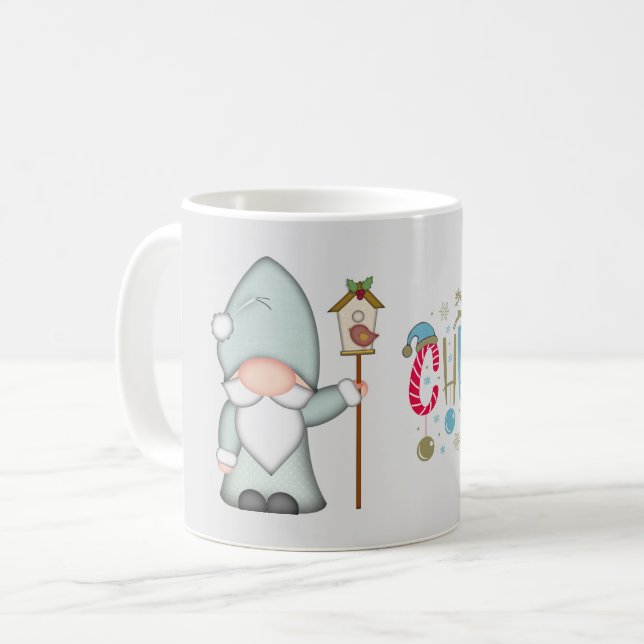Caneca De Café Tomte de Natal Gnomo (Frente Esquerda)
