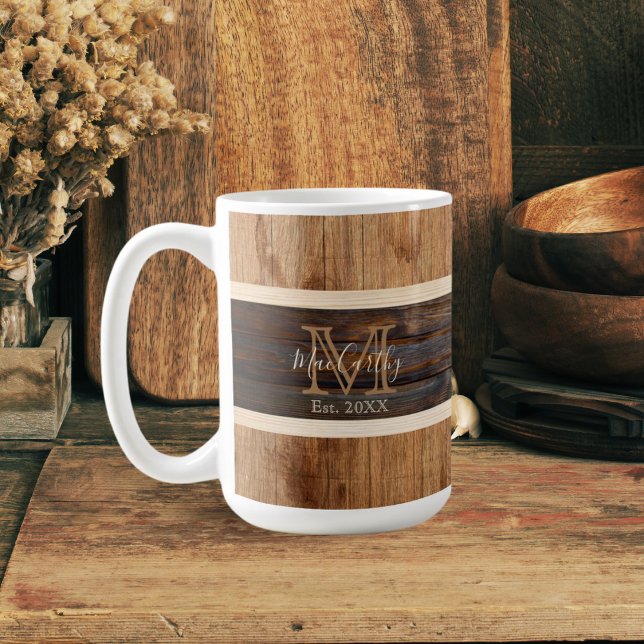 Caneca De Café Tone de madeira russa Tone Strike Tan Coffee Mug (Criador carregado)