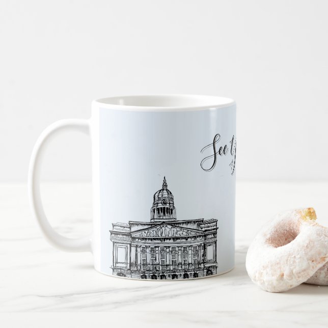 Caneca De Café Tone Sketch De Nottingham (Com Donut)