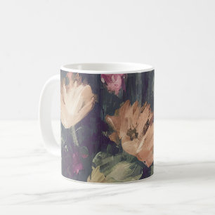 Caneca De Café Tons abafados floral vintage 