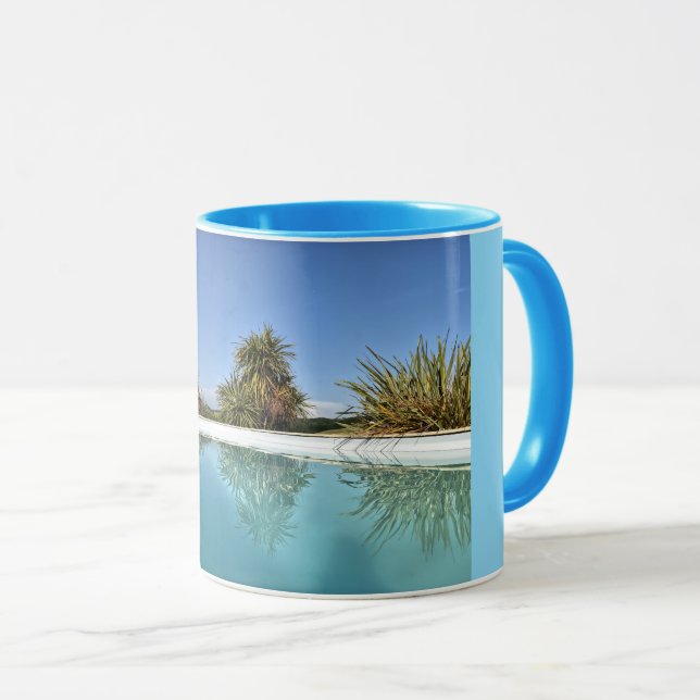 Caneca de Café Tons Azuis (Frente Esquerda)