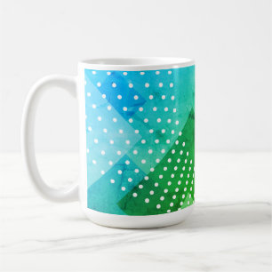 Caneca De Café Tons de verde azul
