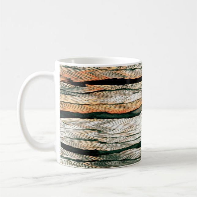 Caneca De Café tons pastel abstrato cor neutra geo tingido (Esquerda)