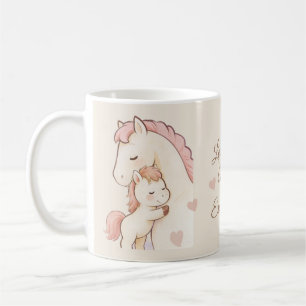 Caneca De Café Tons suaves e quentes, Pônei fofo te ama mais
