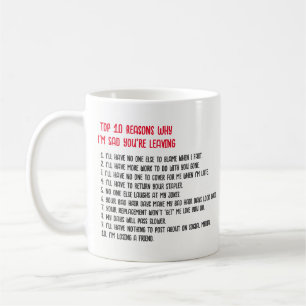 Caneca De Café Top10 Razões porque estou triste. Você está indo e