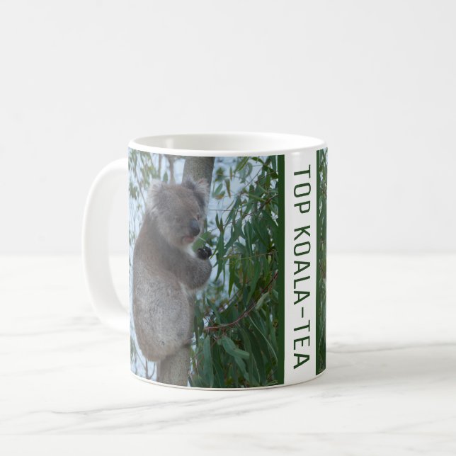 Caneca De Café Top Koala-Tea Quality Funny Austrália (Frente Esquerda)